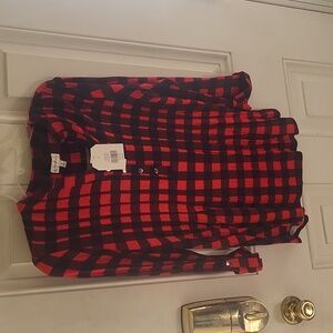 Plaid Long Sleeve Shirt with Buttons
